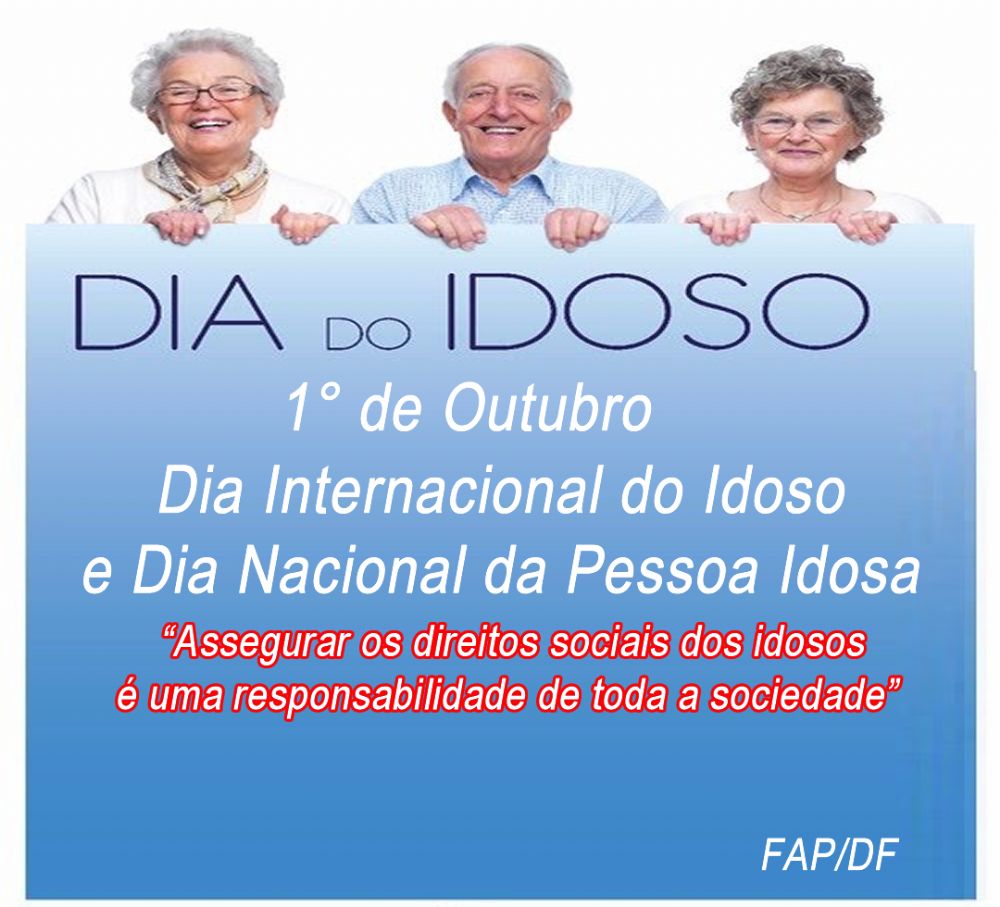 Dia Internacional do Idoso  comemorado no dia 1 de outubro